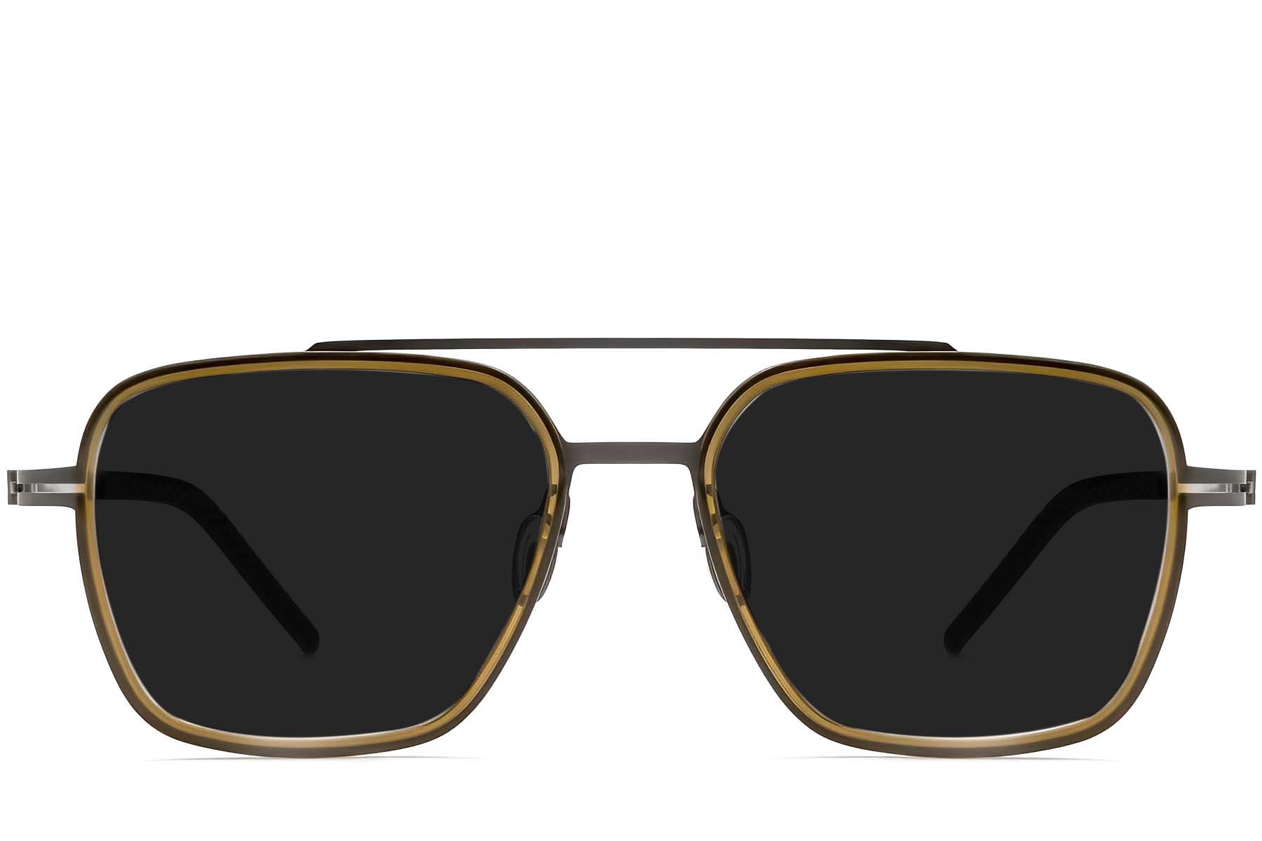 BS1913-0695_Green_Aviator_Titanium_sunglasses_front