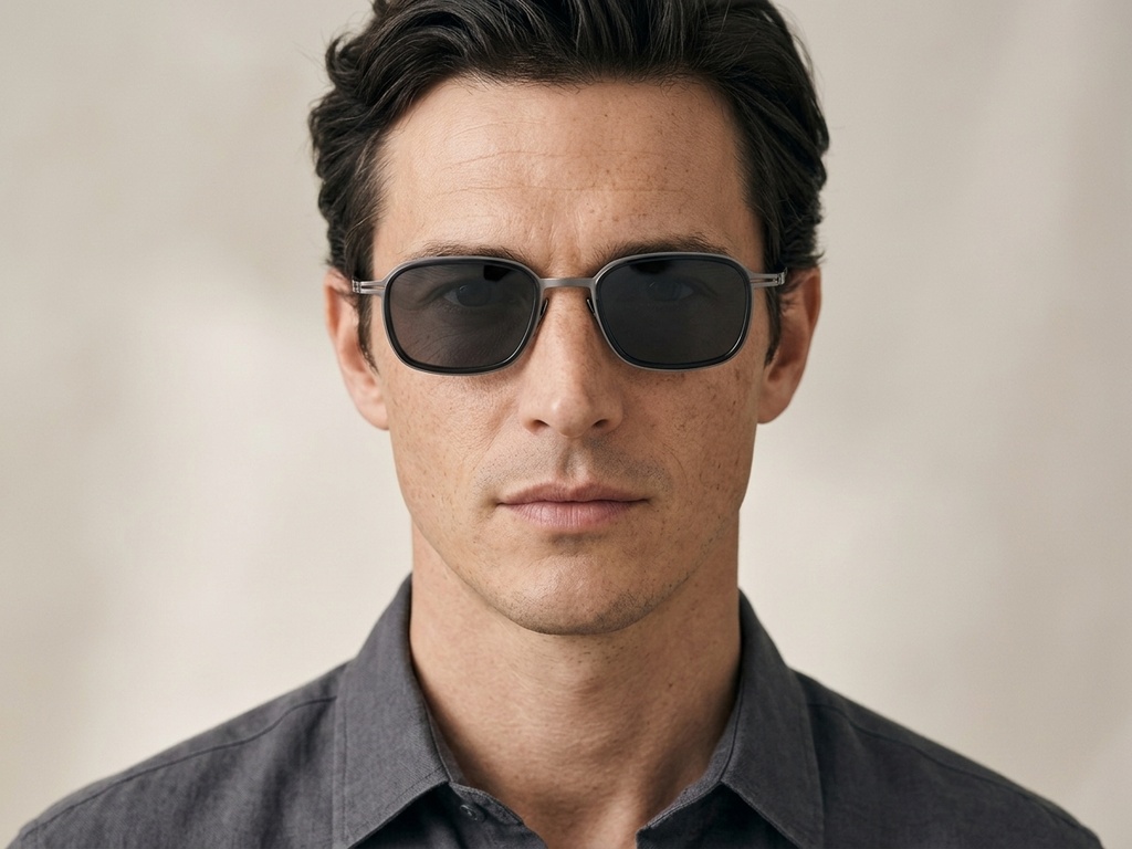 BS1913-0701_Black_Rectangular_Titanium_sunglasses-tryon_male