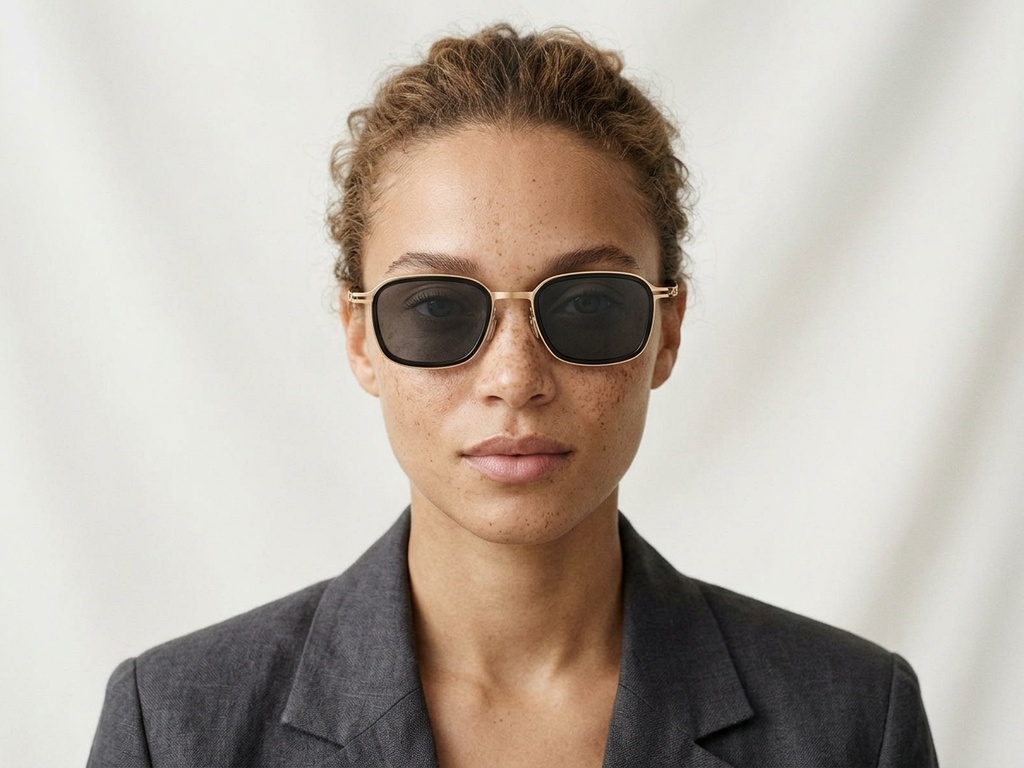 BS1913-0704_Black_Rectangular_Titanium_sunglasses-tryon_female