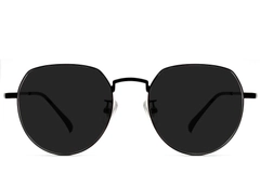 BS1913-0707_Black_Oval_Titanium_sunglasses_front