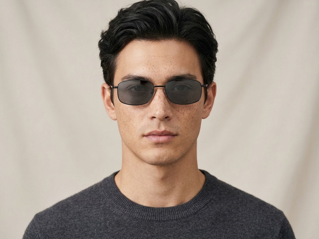 BS1913-0711_Black_Rectangular_Titanium_sunglasses-tryon_male