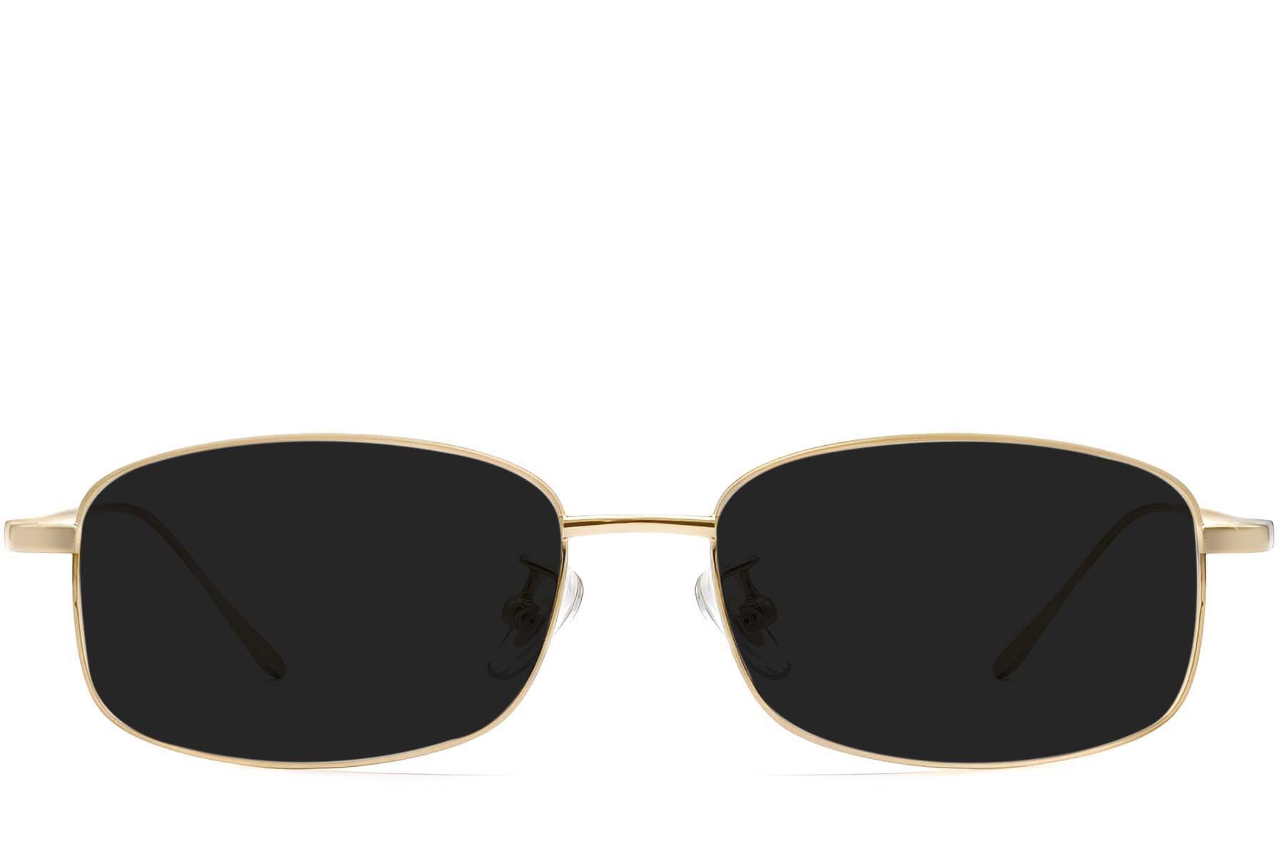 BS1913-0712_Golden_Rectangular_Titanium_sunglasses_front