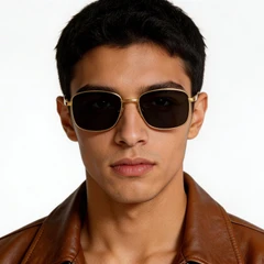 bs1913-0712_golden_rectangular_titanium_sunglasses_model