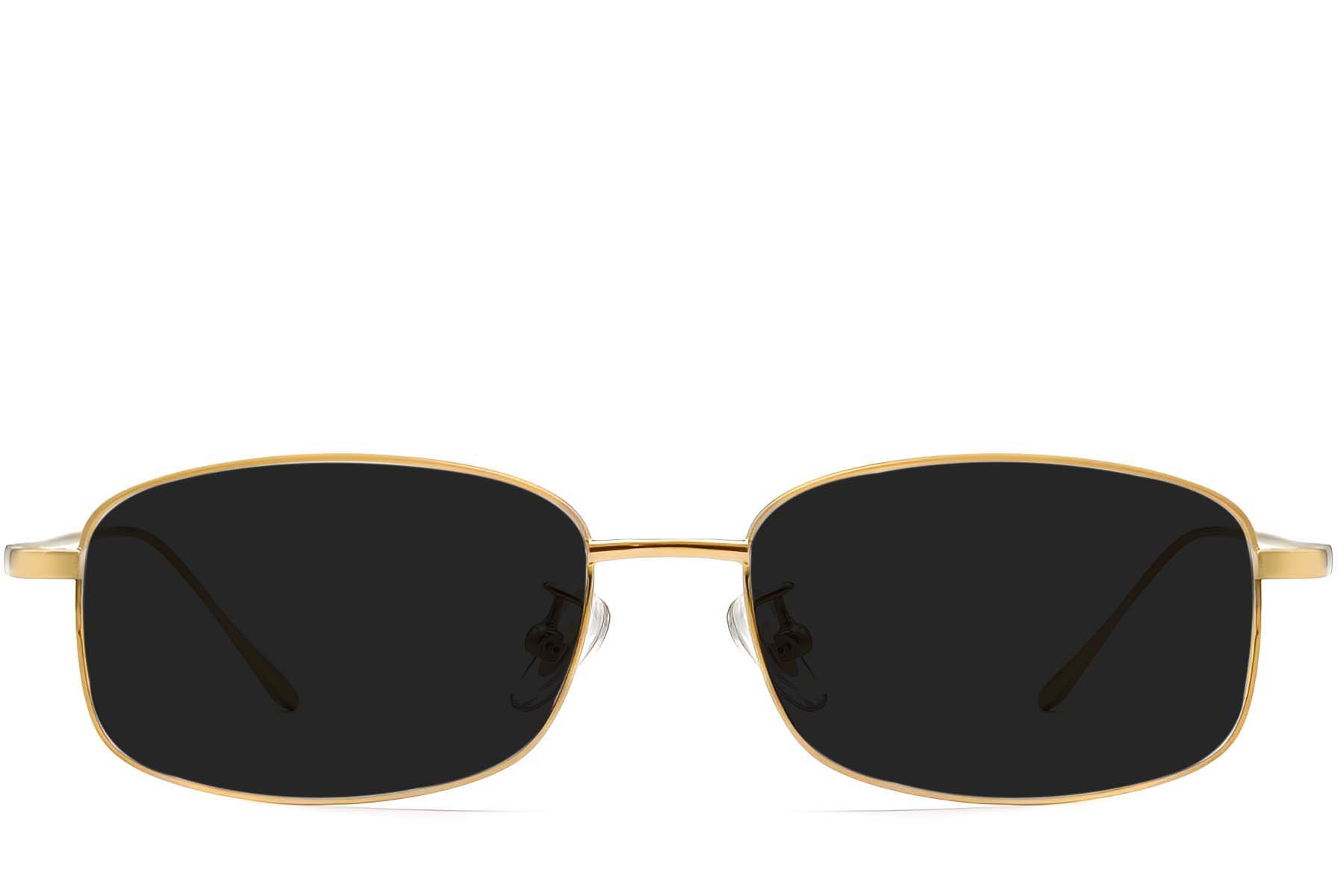 BS1913-0713_Golden_Rectangular_Titanium_sunglasses_front