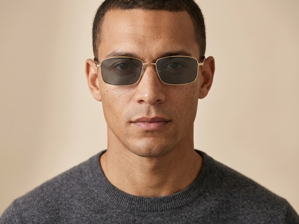 BS1913-0716_Golden_Rectangular_Titanium_sunglasses-tryon_male