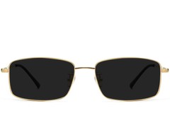 BS1913-0716_Golden_Rectangular_Titanium_sunglasses_front