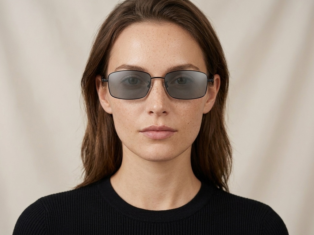 BS1913-0717_Black_Rectangular_Titanium_sunglasses-tryon_female