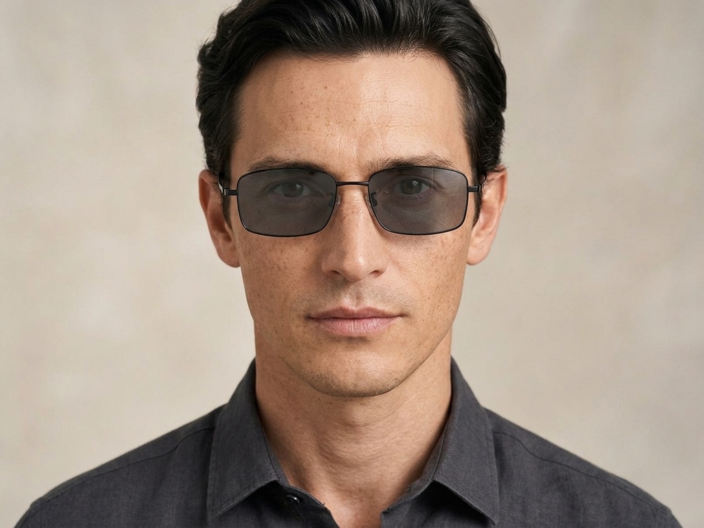 BS1913-0717_Black_Rectangular_Titanium_sunglasses-tryon_male