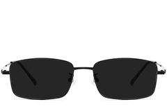 BS1913-0717_Black_Rectangular_Titanium_sunglasses_front