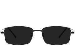 BS1913-0717_Black_Rectangular_Titanium_sunglasses_front
