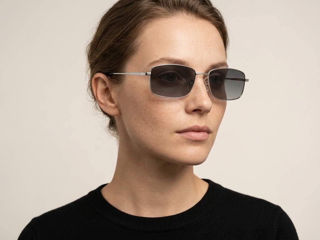 BS1913-0718_Silver_Rectangular_Titanium_sunglasses-tryon_female