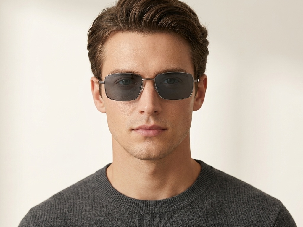 BS1913-0719_Grey_Rectangular_Titanium_sunglasses-tryon_male
