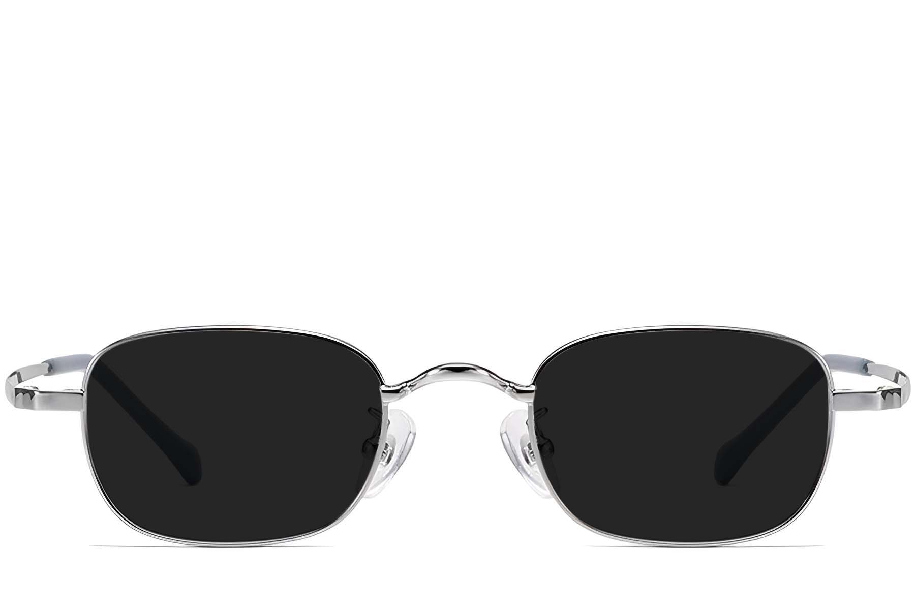 BS1913-0722_Silver_Rectangular_Titanium_sunglasses_front