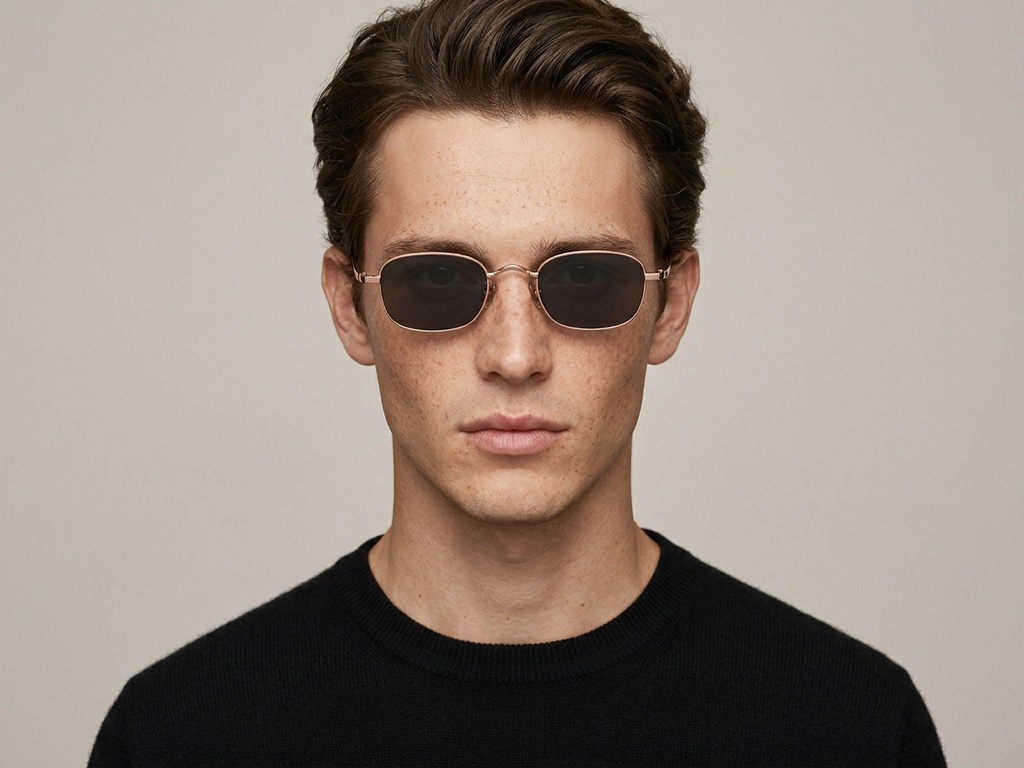 BS1913-0725_Pink_Rectangular_Titanium_sunglasses-tryon_male