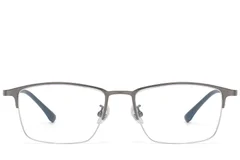 BS1913-0734_Grey_Semi-rimless_Titanium_Glasses_front