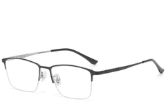 BS1913-0735_Black_Semi-rimless_Titanium_Glasses_corner