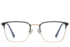 BS1913-0737_Golden_Semi-rimless_Titanium_Glasses_front