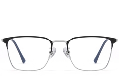 BS1913-0738_Silver_Semi-rimless_Titanium_Glasses_front