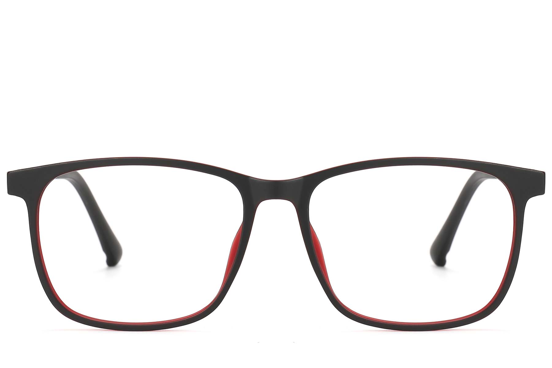 BS1913-0742_Red_Rectangular_TR90_Glasses_front