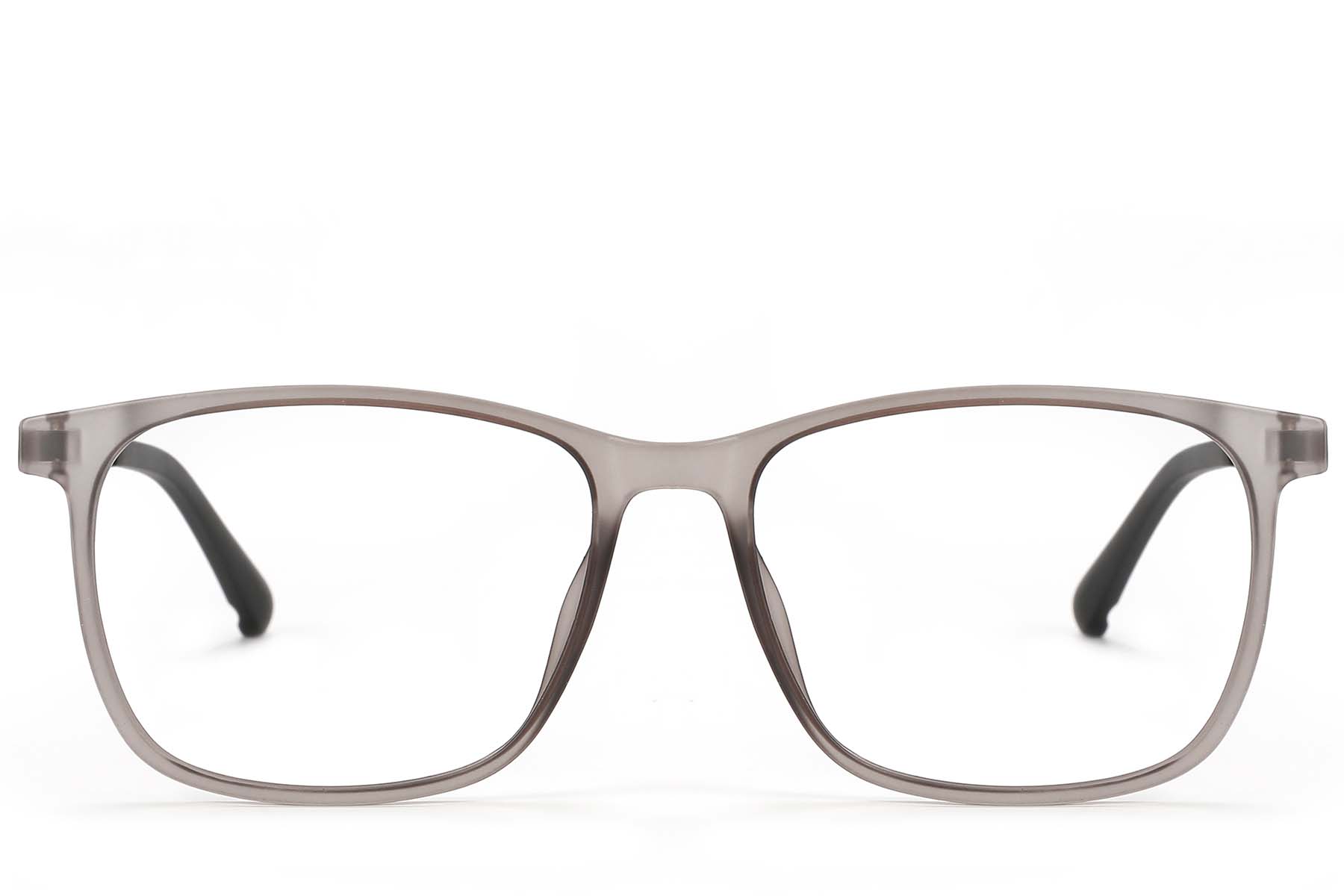 BS1913-0745_Grey_Rectangular_TR90_Glasses_front
