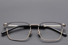 BS1913-0753_Golden_Semi-rimless_Titanium_Glasses_front