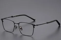 BS1913-0754_Black_Semi-rimless_Titanium_Glasses_corner