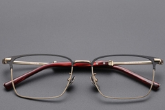 BS1913-0756_Golden_Semi-rimless_Titanium_Glasses_front