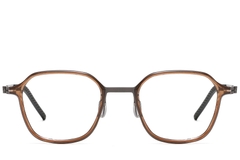 BS1913-0760_Brown_Rectangular_Titanium_Glasses_front