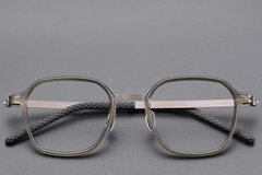 BS1913-0761_Green_Rectangular_Titanium_Glasses_front