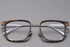 BS1913-0781_Tortoiseshell_Rectangular_Titanium_glasses_front