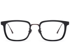BS1913-0782_Black_Rectangular_Titanium_glasses_front