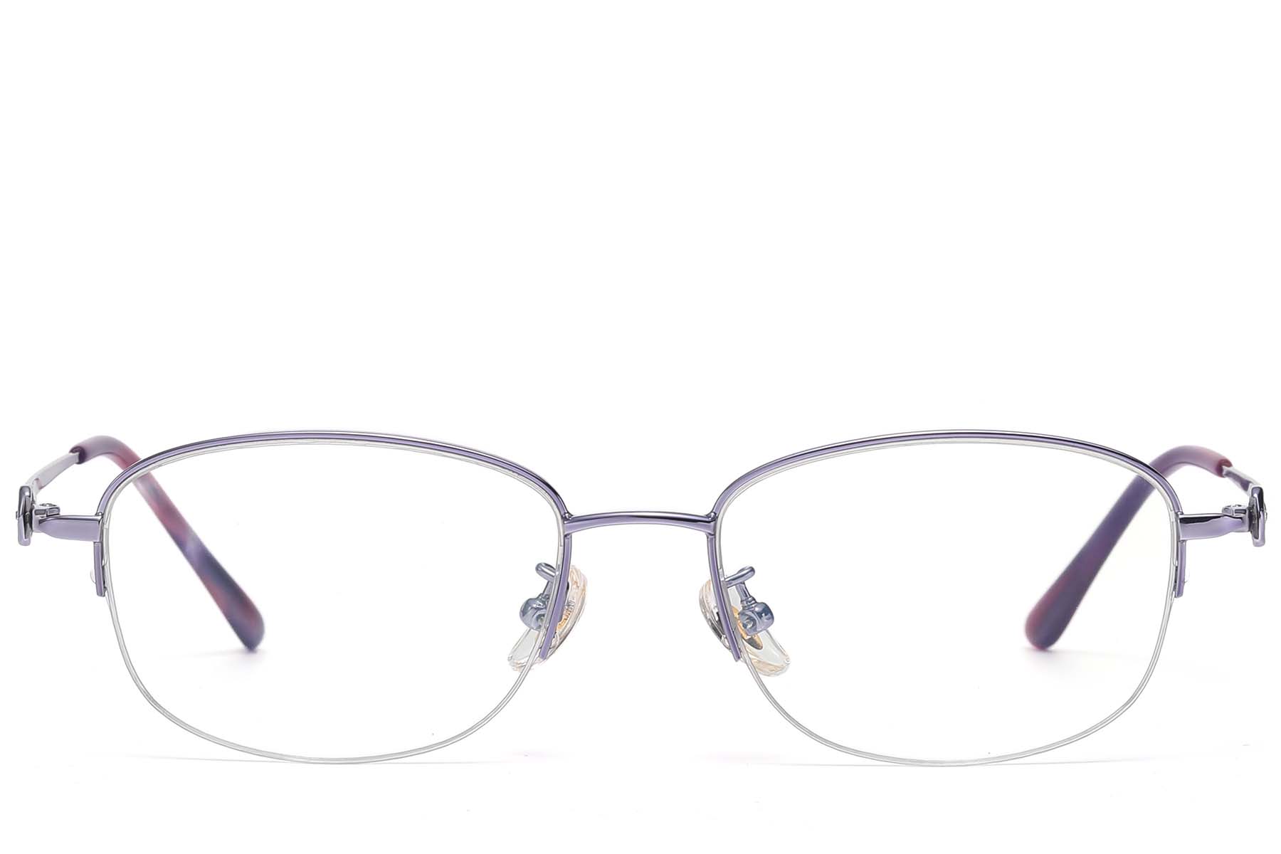 BS1913-0785_Purple_Semi-rimless_Titanium_glasses_front