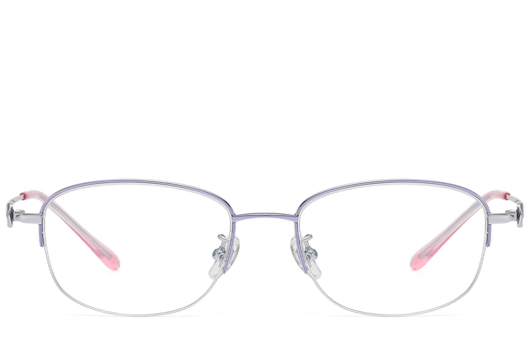 BS1913-0787_Purple_Semi-rimless_Titanium_glasses_front