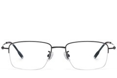 BS1913-0788_Black_Semi-rimless_Titanium_glasses_front