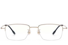 BS1913-0789_Golden_Semi-rimless_Titanium_glasses_front