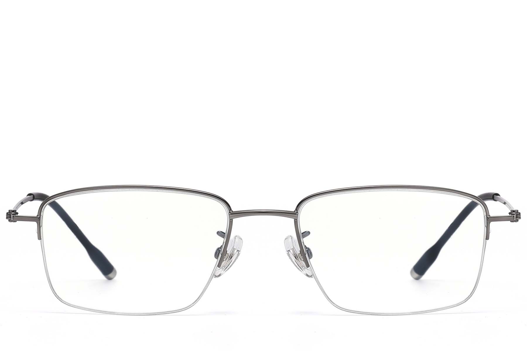 BS1913-0791_Grey_Semi-rimless_Titanium_glasses_front
