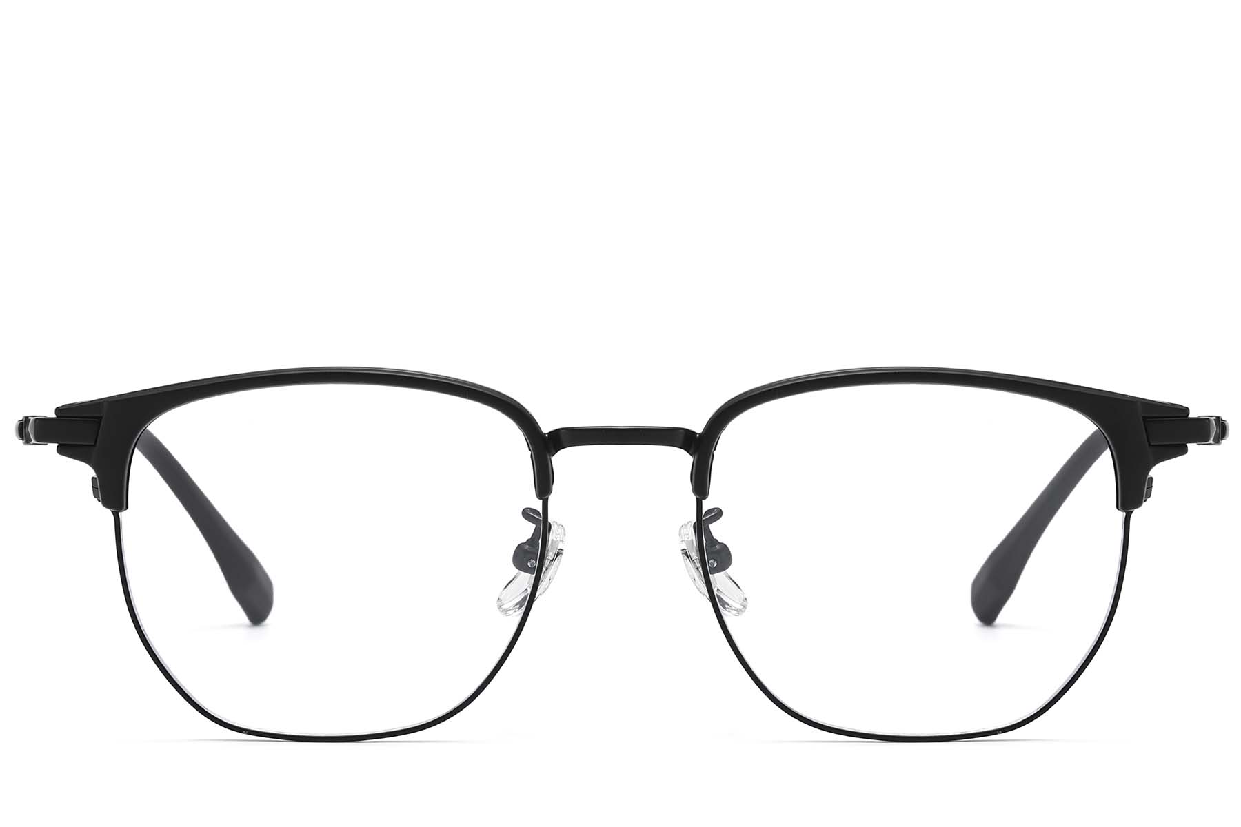 BS1913-0802_Black_Oval_Titanium_glasses_front
