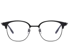 BS1913-0810_Black_Oval_Titanium_glasses_front