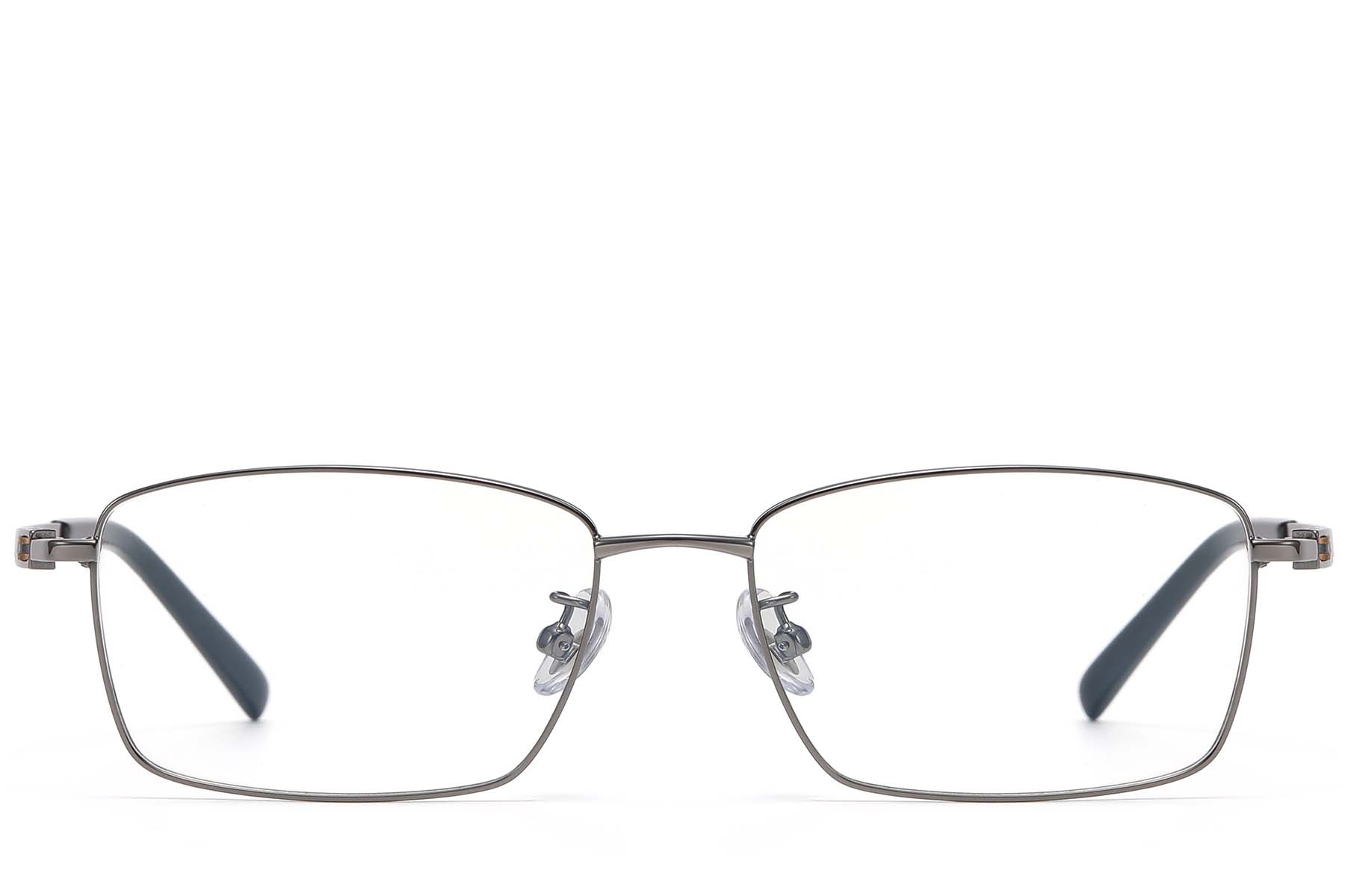 BS1913-0818_Grey_Rectangular_Titanium_glasses_front