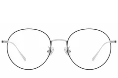 BS1913-0830_Black_Round_Titanium_glasses_front