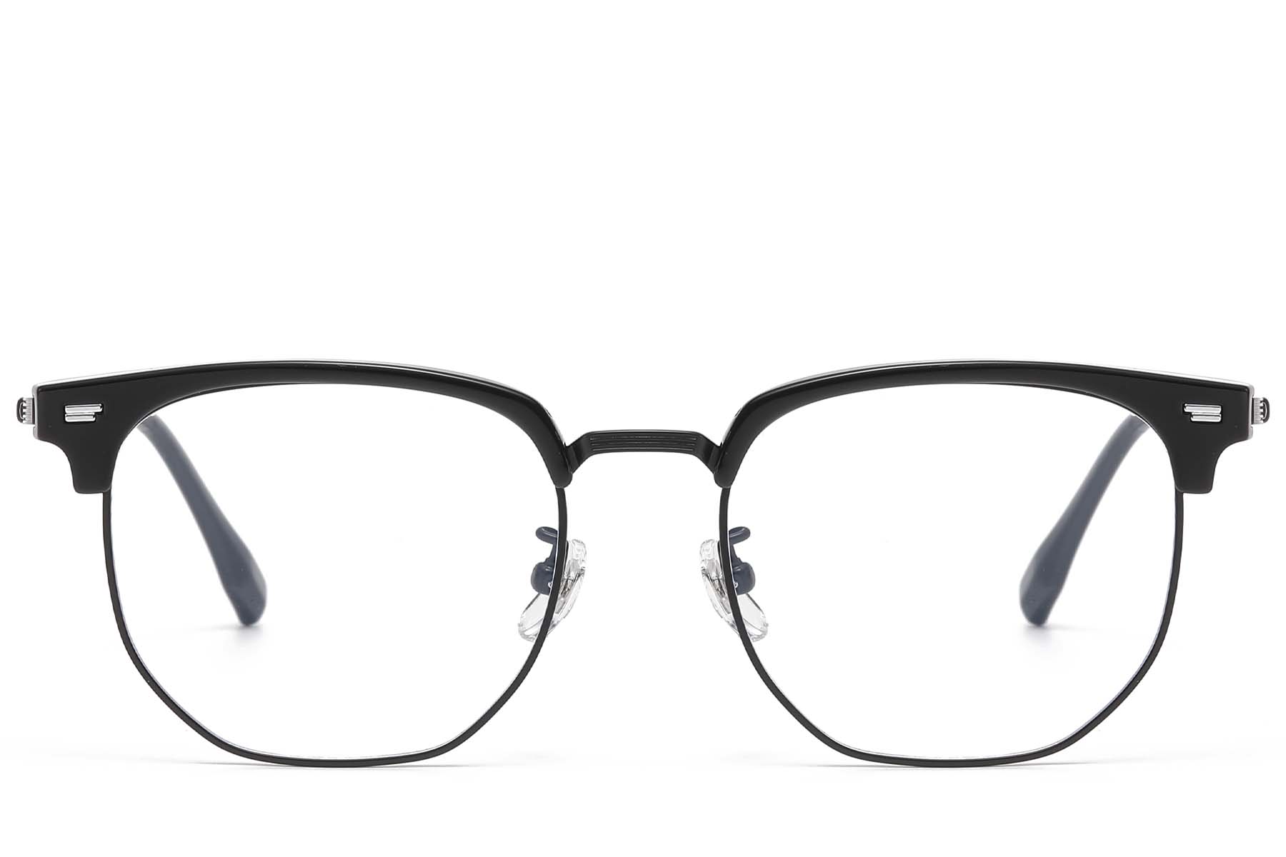 BS1913-0835_Black_Geometric_Titanium_glasses_front