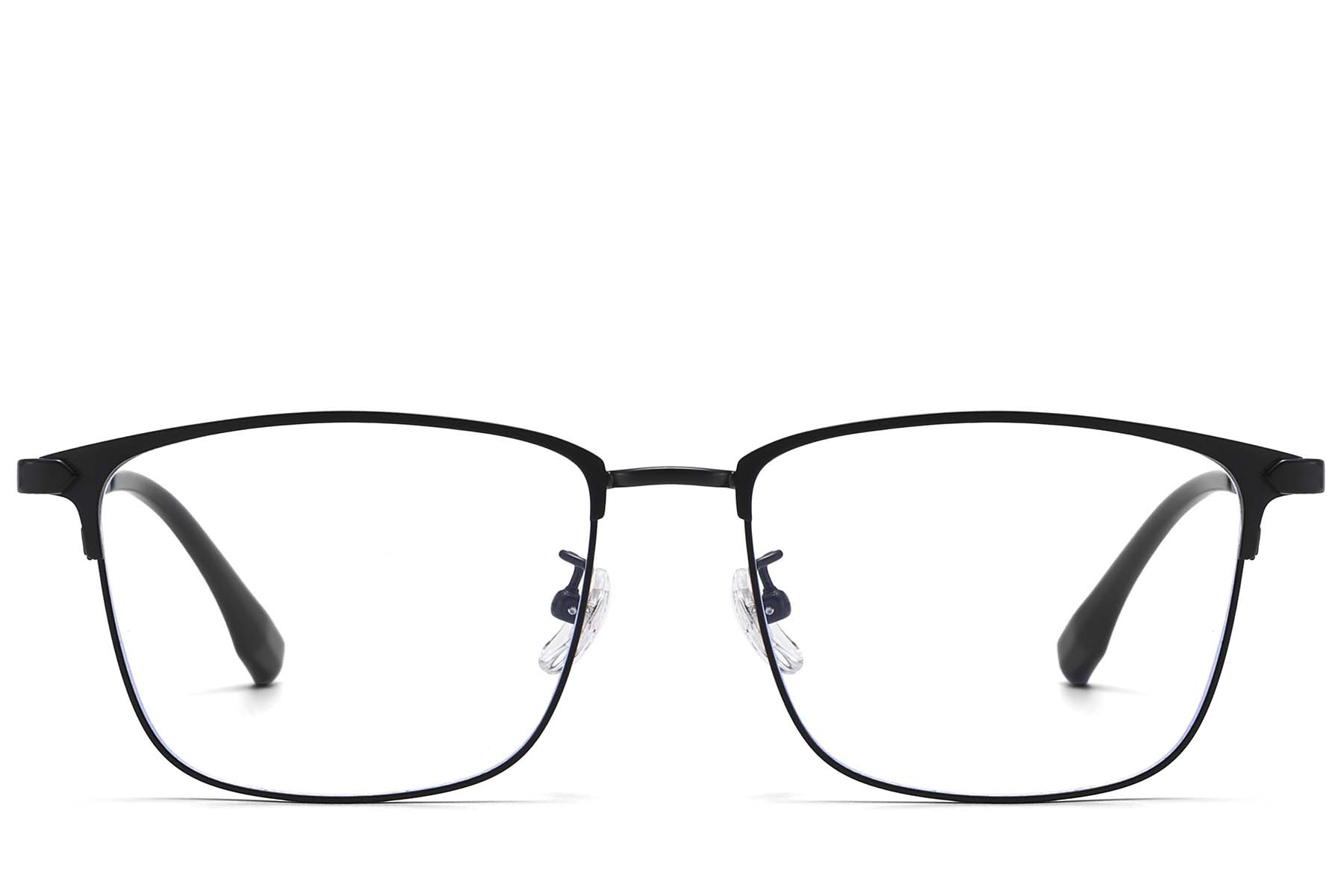 BS1913-0842_Black_Oval_Titanium_glasses_front