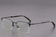 BS1913-0850_Black_Semi-rimless_Titanium_glasses_corner