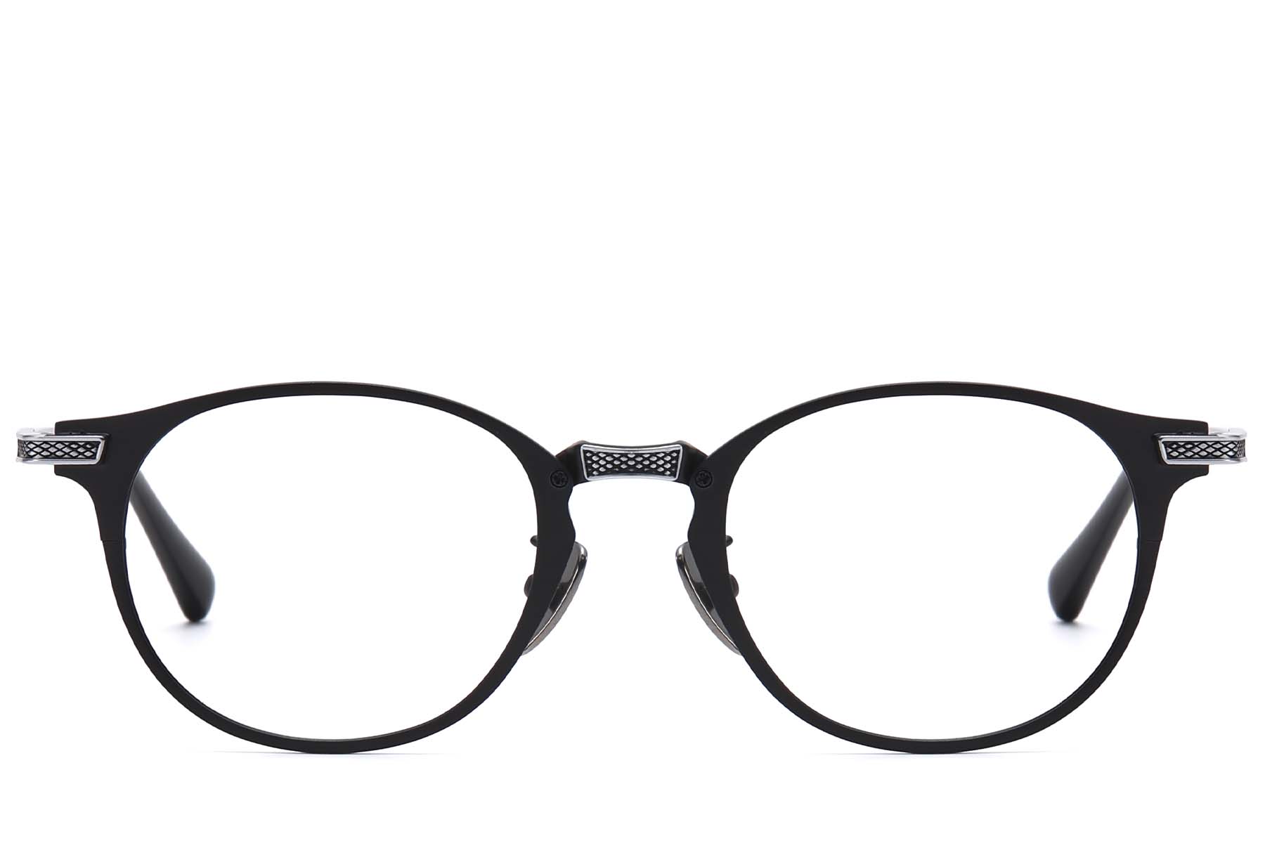 BS1913-0859_Black_Oval_Titanium_glasses_front
