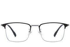 BS1913-0877_Silver_Rectangular_Titanium_glasses_front