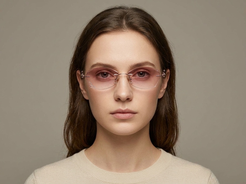 BS1913-0881_Pink_Invisible_Metal_Sunglasses-tryon_female