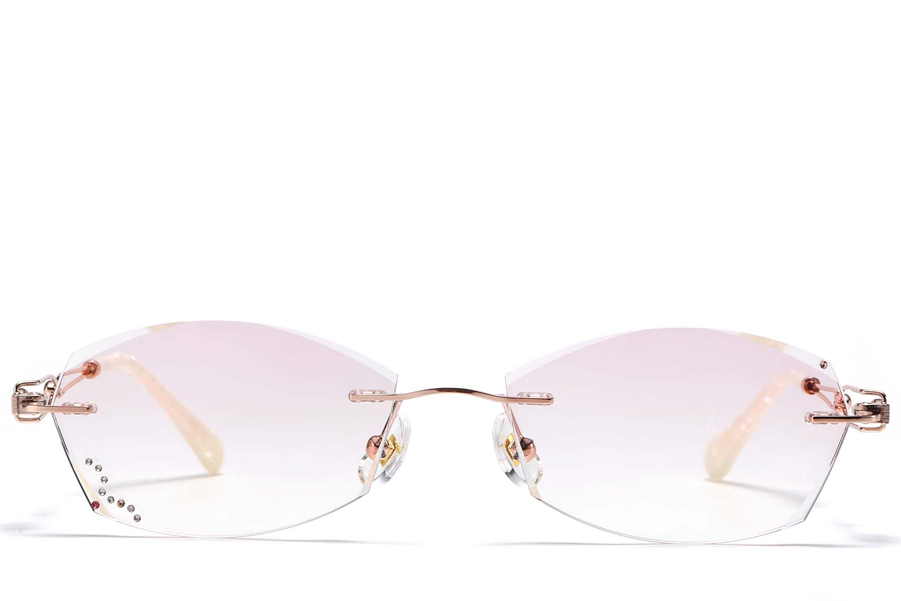 BS1913-0881_Pink_Invisible_Metal_Sunglasses_front