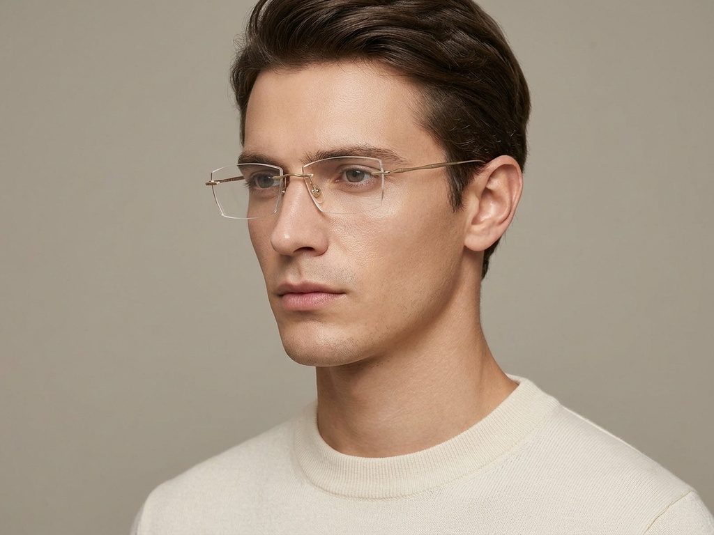 BS1913-0884_Golden_Invisible_Titanium_Sunglasses-tryon_male
