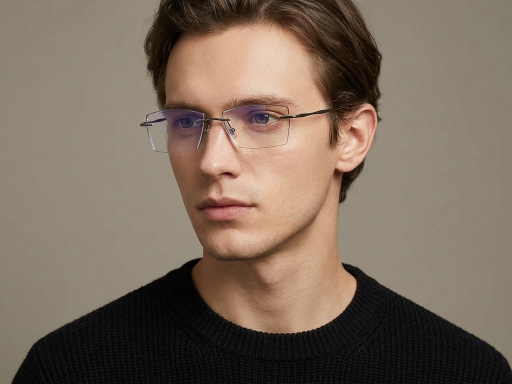 BS1913-0887_Grey_Invisible_Titanium_Sunglasses-tryon_male