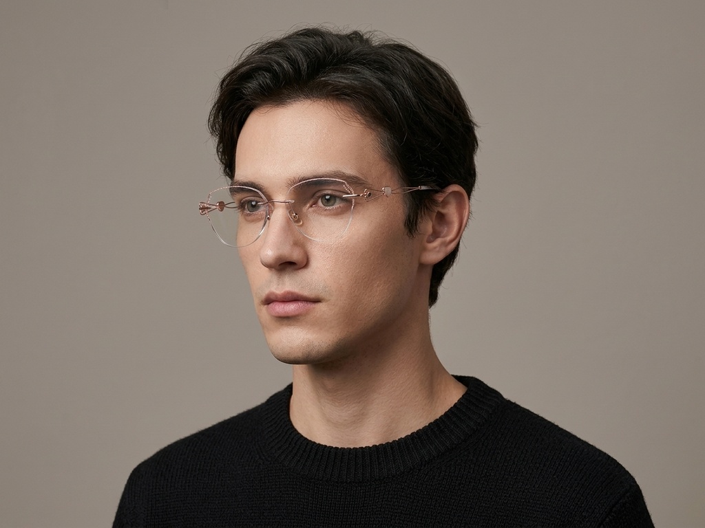 BS1913-0898_Pink_Invisible_Metal_Glasses-tryon_male